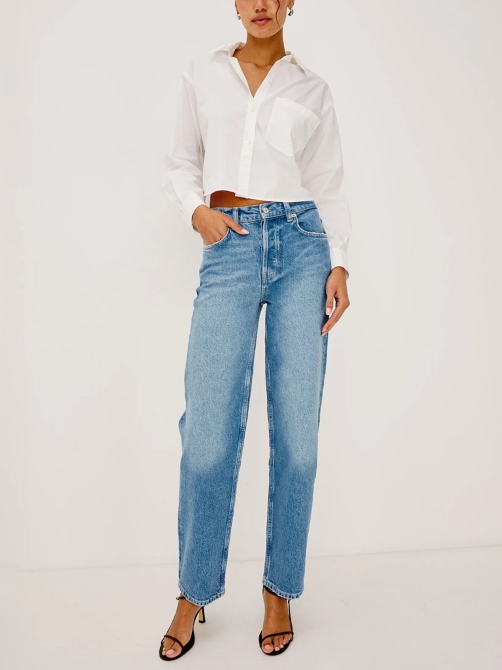 Rails Topanga High Waisted Baja Blue Straight Jeans